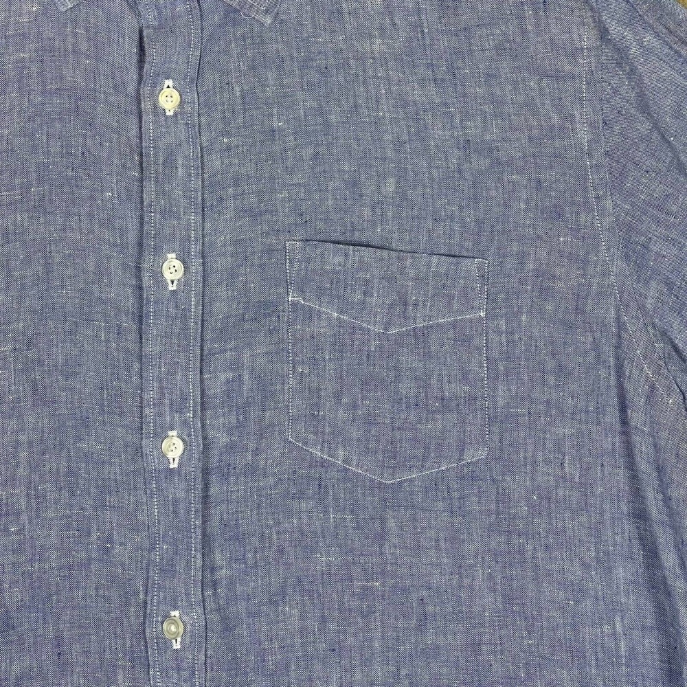 UNTUCKit Shirt Adtult Extra Large Blue 100% Linen Valente WR Button Up Mens - Picture 3 of 11
